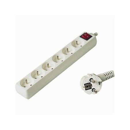Predlžovací prívod 230V, 7m,6 zásuviek + vypínač