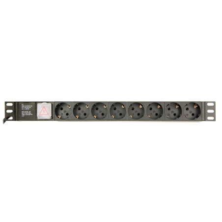Gembird PDU 8 schucko, C14, 1U, 10 A, 3m
