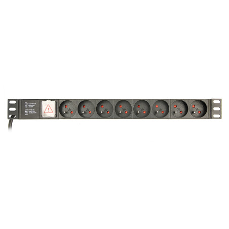 Gembird PDU 8 zásuviek, 1U, 16 A, 3m