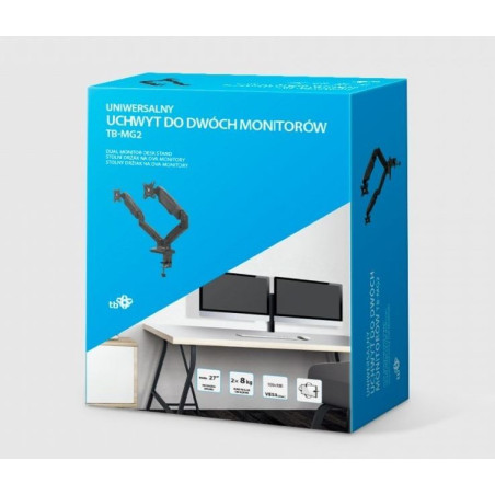 TB držiak plynový na dva monitory TB-MG2 27 2x8kg
