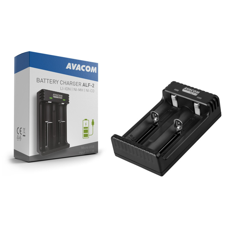 AVACOM ALF-2 - USB nabíjačka batérií Li-Ion 18650, Ni-MH AA, AAA