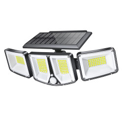 Vonkajšie solárne LED svetlo s pohybovým senzorom VIKING S180/1200lm/2200mAh/3 režimy/IP65