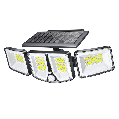 Vonkajšie solárne LED svetlo s pohybovým senzorom VIKING S180/1200lm/2200mAh/3 režimy/IP65