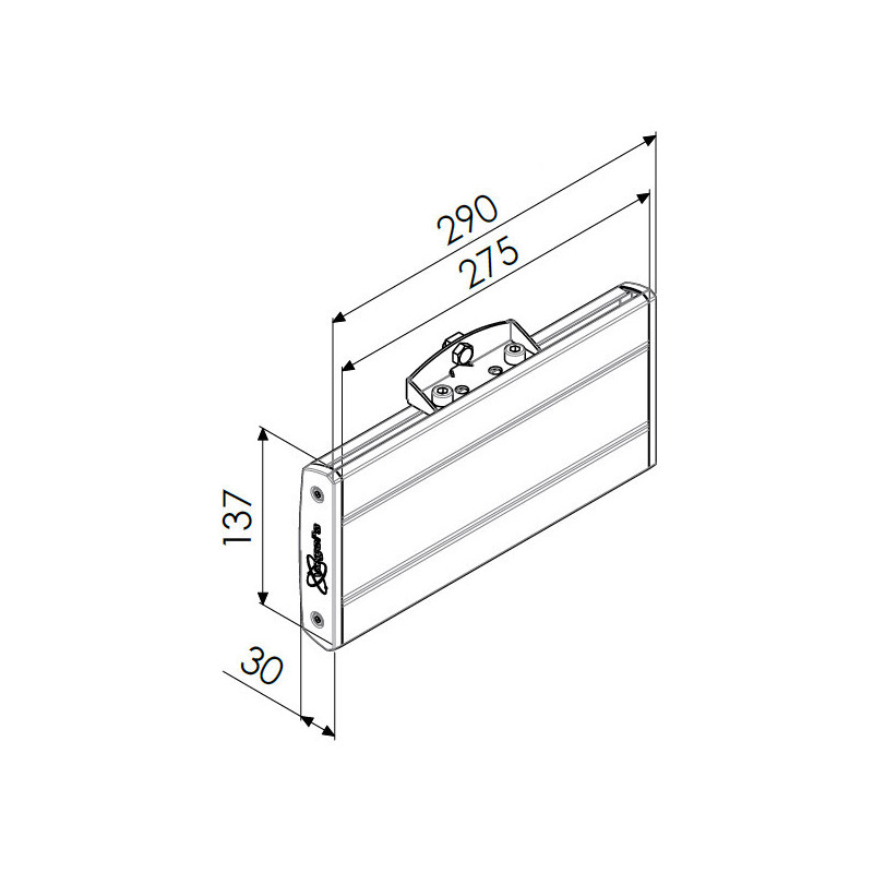 Vogel´s horizontálna časť adaptéra Connect-it PFB 3402 B, 290 mm, čierna
