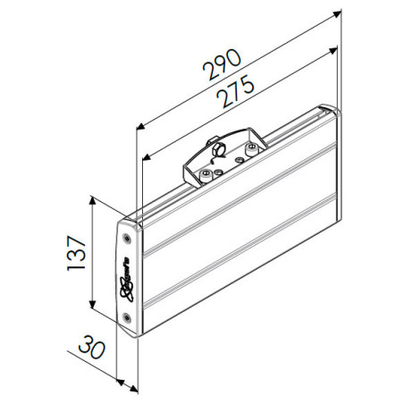 Vogel´s horizontálna časť adaptéra Connect-it PFB 3402 B, 290 mm, čierna