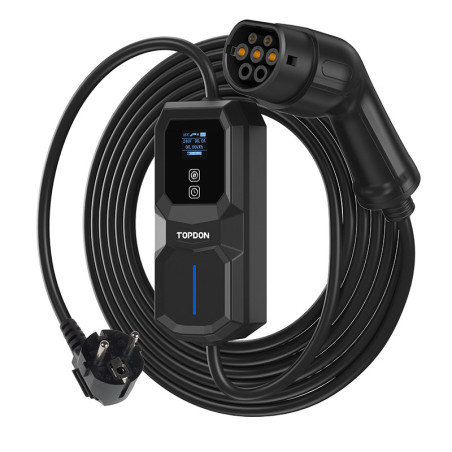 TOPDON PulseQ AC Portable - 3,7 kW/konektor IEC62196-2 Typ/LCD displej/IP65/5m