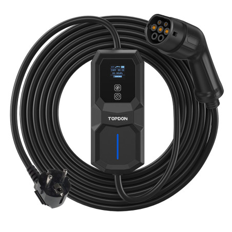 TOPDON PulseQ AC Portable - 3,7 kW/konektor IEC62196-2 Typ/LCD displej/IP65/5m
