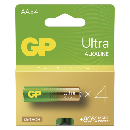 GP Alkalická batéria ULTRA AA (LR6) - 4ks