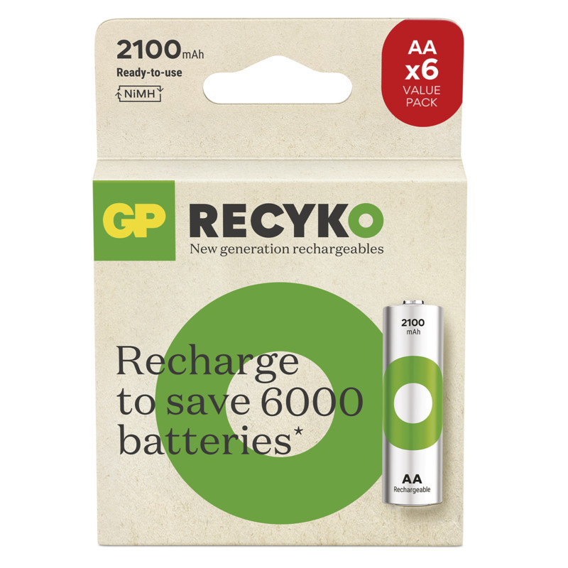 GP Nabíjací bat. ReCyko 2100 AA (HR6) - 6ks