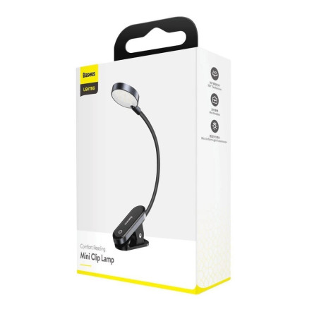 Baseus LED svetlo na čítanie s klipom 3W teplá biela (4000K)