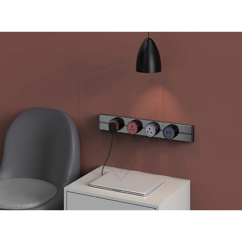 Zásuvkový modul Viking A30S, strieborná/výstupy - 1xAC/výkon až 2500W/230V,16A,50Hz/Zásuvka typu F