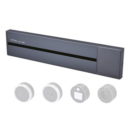 Zásuvková lišta - povrchová Viking LP60G/230V,50Hz/60cm dĺžka/sivá/až 7 modulov/IP20/hliník/povrchová