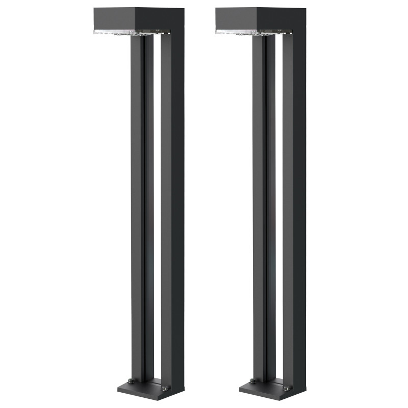 Vonkajšie solárne LED svetlo Viking SR07 - 2ks/1000 lm/IP54/2 režimy/teplá biela