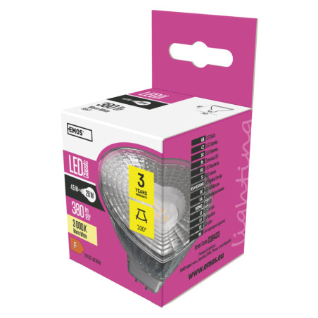 EMOS LED CLS MR16 4,5 W (28 W) 380lm GU5.3 WW