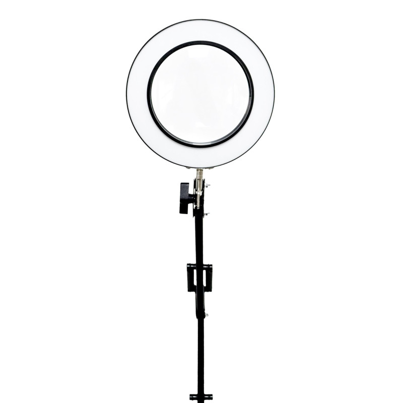 Platinet stolná LED lampa Magnify 10W stmievateľná s lupou, čierna