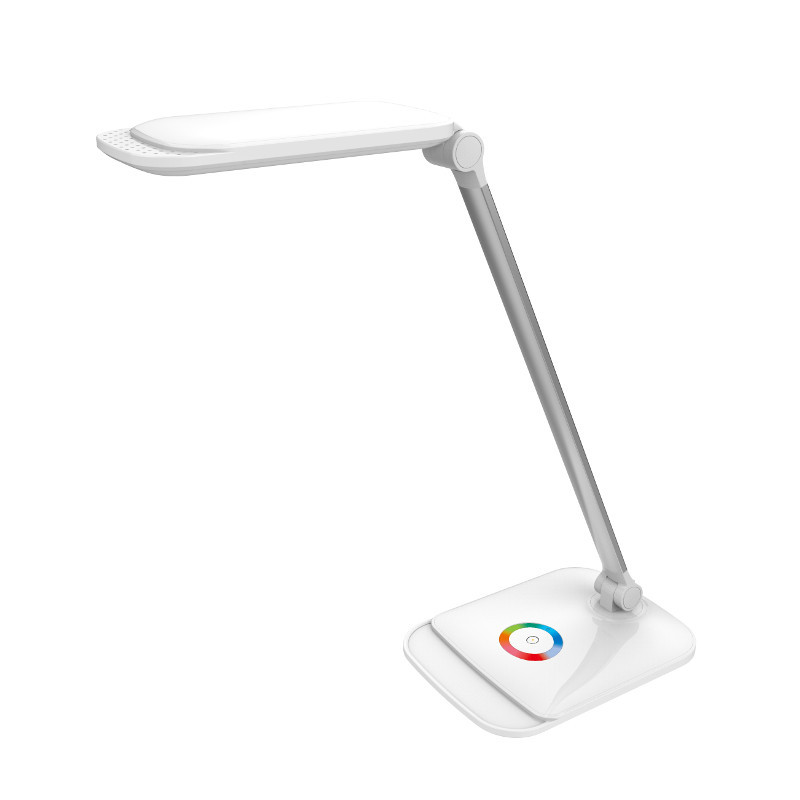 Platinet stolná LED lampa 18W stmievateľná, dotykové ovládanie, USB port, biela
