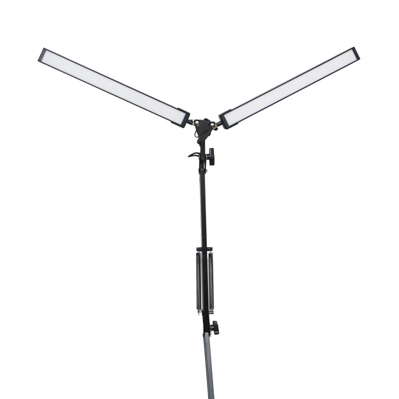 Platinet PDLD20 stolná LED lampa Flexy 20W stmievateľná s klipom, 2 ramená, čierna