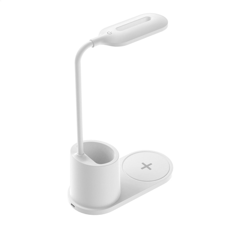 Platinet PDL1930W stolná LED lampa 3W stmievateľná, bezdrôtové nabíjanie, biela