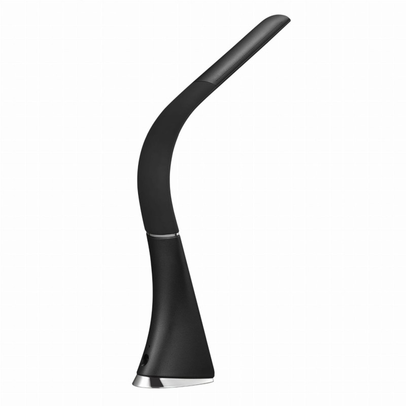 Platinet PDLU3B stolná LED lampa stmievateľná, flexibilné rameno, hodiny, čierna