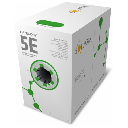 Inštalačný kábel Solarix CAT5E UTP PVC Eca 305m/box SXKD-5E-UTP-PVC