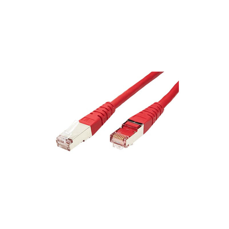 Patchkábel S/FTP, Cat6, 2xRJ45, 5m červený