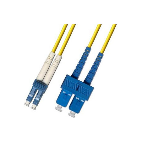 Optický patchkábel duplexný, LC-SC 9/125um SM, 2m, OS2