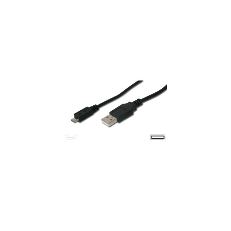 PremiumCord Kábel micro USB, A-B 2m