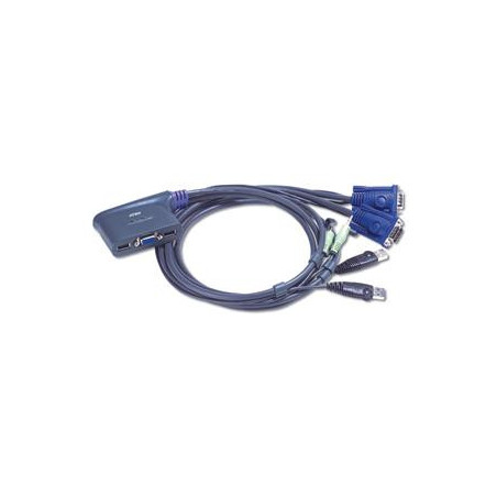 Aten 2-port KVM USB mini, 1,8 m káble audio,