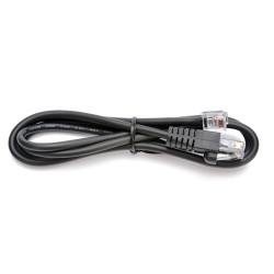 Kábel RJ12 9-12V pre pokladničnú zásuvku a tlačiareň/pokladňu, 1,1 m, čierny
