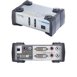 ATEN DVI prepínač 2 PC - 1 DVI monitor+2xcinch+DO