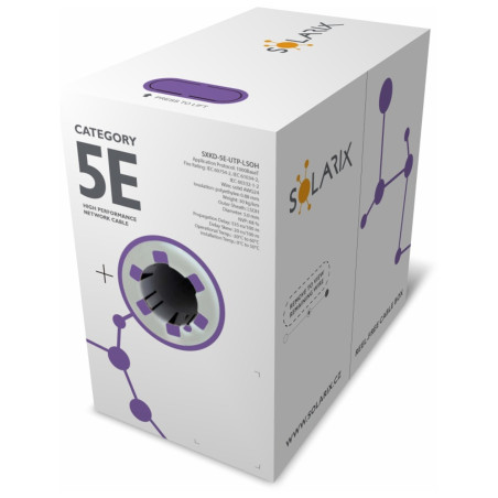Inštalačný kábel Solarix CAT5E UTP LSOH Dca-s1,d2,a1 305m/box SXKD-5E-UTP-LSOH