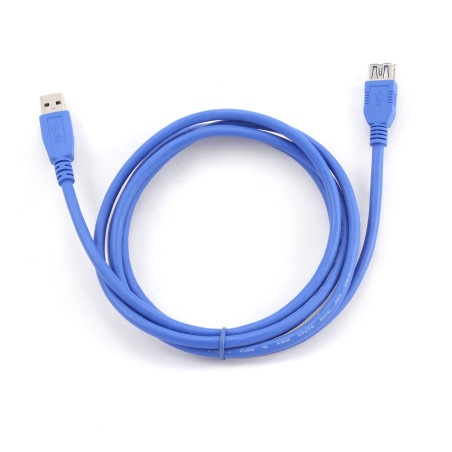 Kábel USB A-A 1,8m USB 3.0 predlžovací, modrý