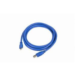 Kábel USB A-B micro 1,8 m 3.0, modrý