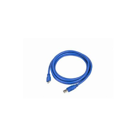 Kábel USB A-B micro 1,8 m 3.0, modrý