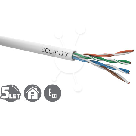 Inštalačný kábel Solarix CAT5E UTP PVC Eca 1000m/cievka SXKD-5E-UTP-PVC
