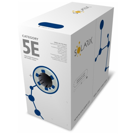 Inštalačný kábel Solarix CAT5E FTP PVC Eca 305m/box SXKD-5E-FTP-PVC