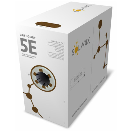 Kábel licna Solarix CAT5E FTP PVC sivý 305m/box SXKL-5E-FTP-PVC