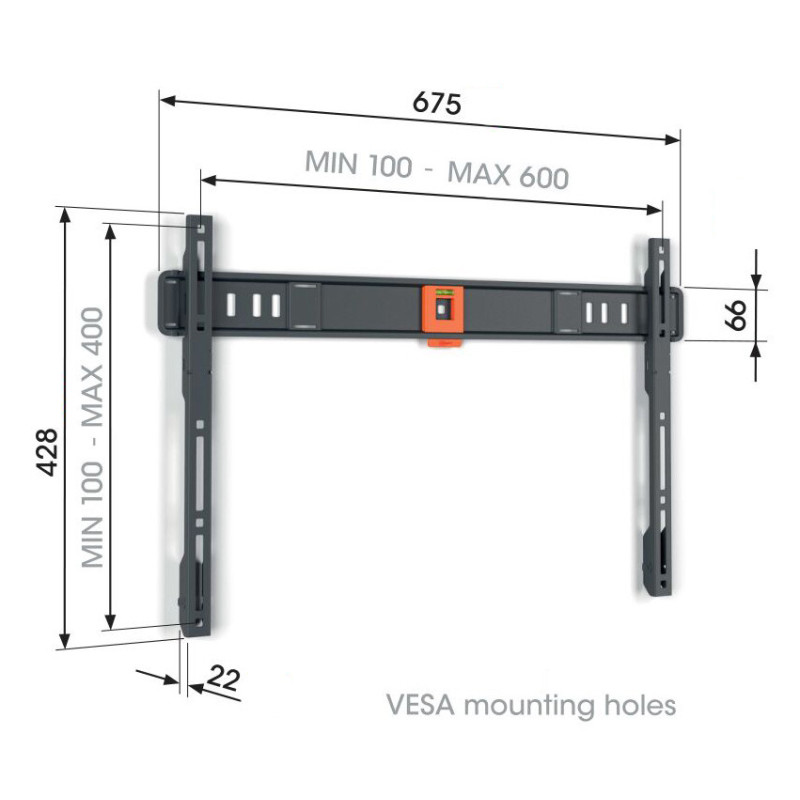 Vogel|s TVM 1603, fixný TV držiak pre obrazovky 40-100", 75 kg