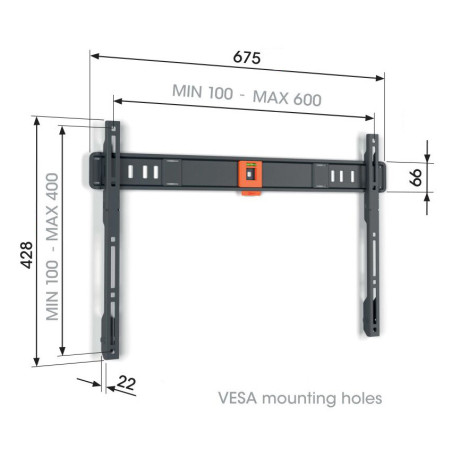 Vogel|s TVM 1603, fixný TV držiak pre obrazovky 40-100", 75 kg