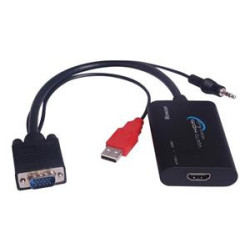 PremiumCord konvertor VGA+audio na HDMI