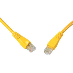 SOLARIX patch kábel CAT6 UTP PVC 0,5m žltý snag proof