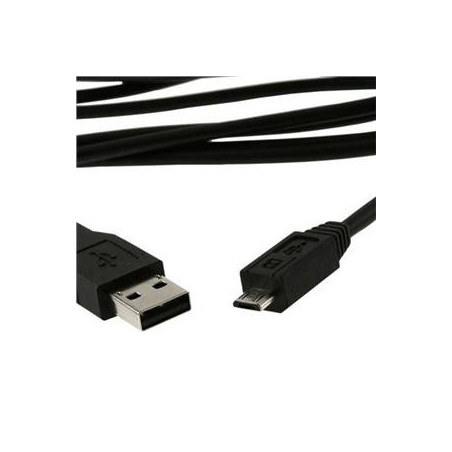 Kábel USB A Male/Micro B Male, 0.5m, USB 2.0, čierny