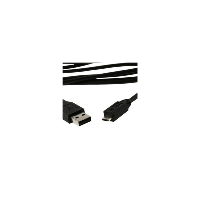 Kábel USB A Male/Micro B Male, 0.5m, USB 2.0, čierny