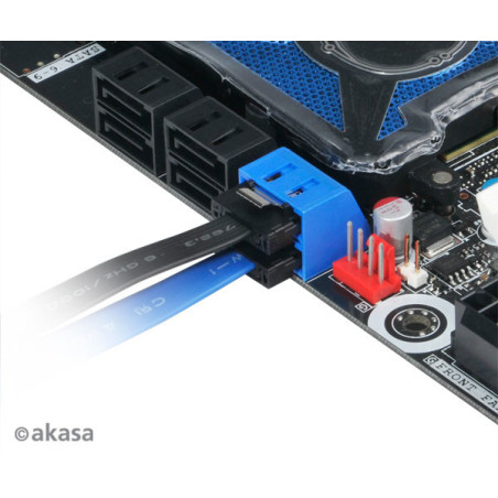 AKASA - Proslim - Sata kábel - 15 cm