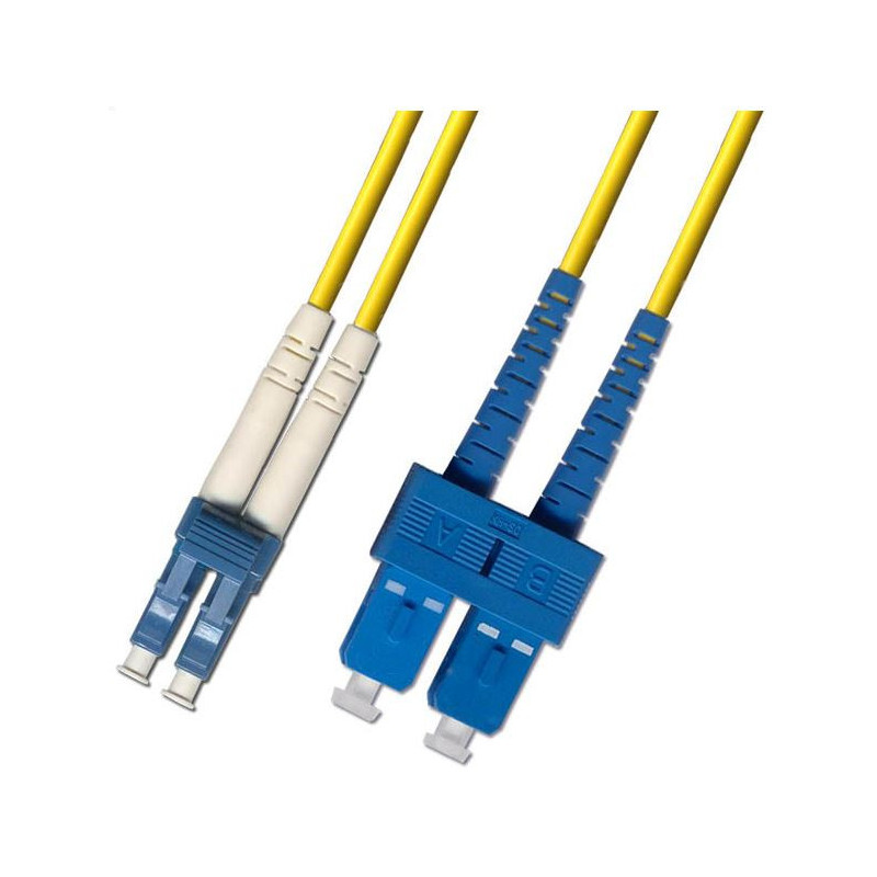Optický patchkábel duplexný, LC/UPC-SC/UPC 9/125um SM, 140m, OS2