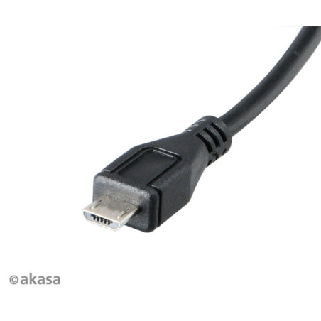 AKASA - USB kábel OTG - mikro USB na USB - 15 cm
