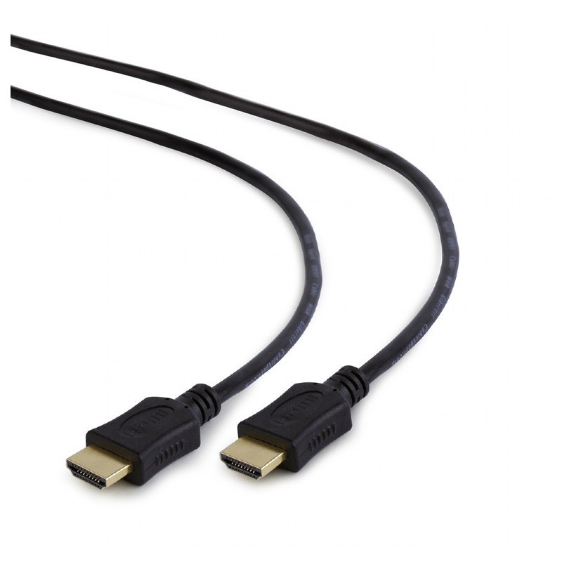 GEMBIRD kábel HDMI-HDMI 1,8m, 1.4, M/M tienený, pozlátené kontakty, CCS, ethernet, čierny