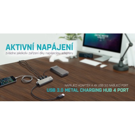 i-tec USB 3.0 Metal Charging HUB 4 Port