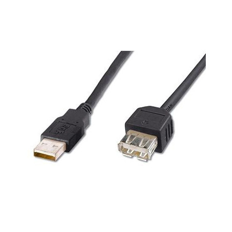 PremiumCord USB 2.0 kábel predlžovací, A-A, 2m, čierny