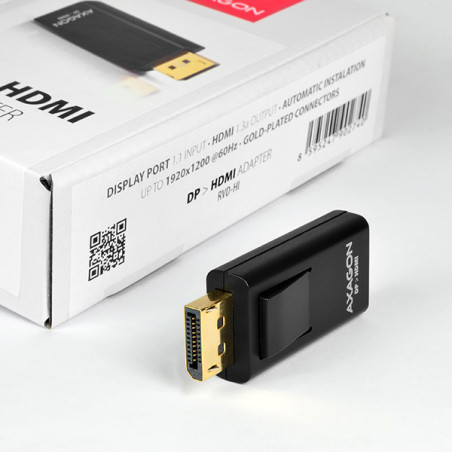 AXAGON RVD-HI, DisplayPort → HDMI redukcia / adaptér, FullHD